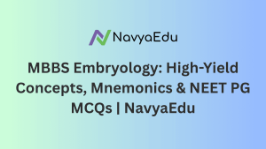 Thumbnail Image of Blog: MBBS Embryology: High-Yield Concepts, Mnemonics & NEET PG MCQs by NavyaEdu